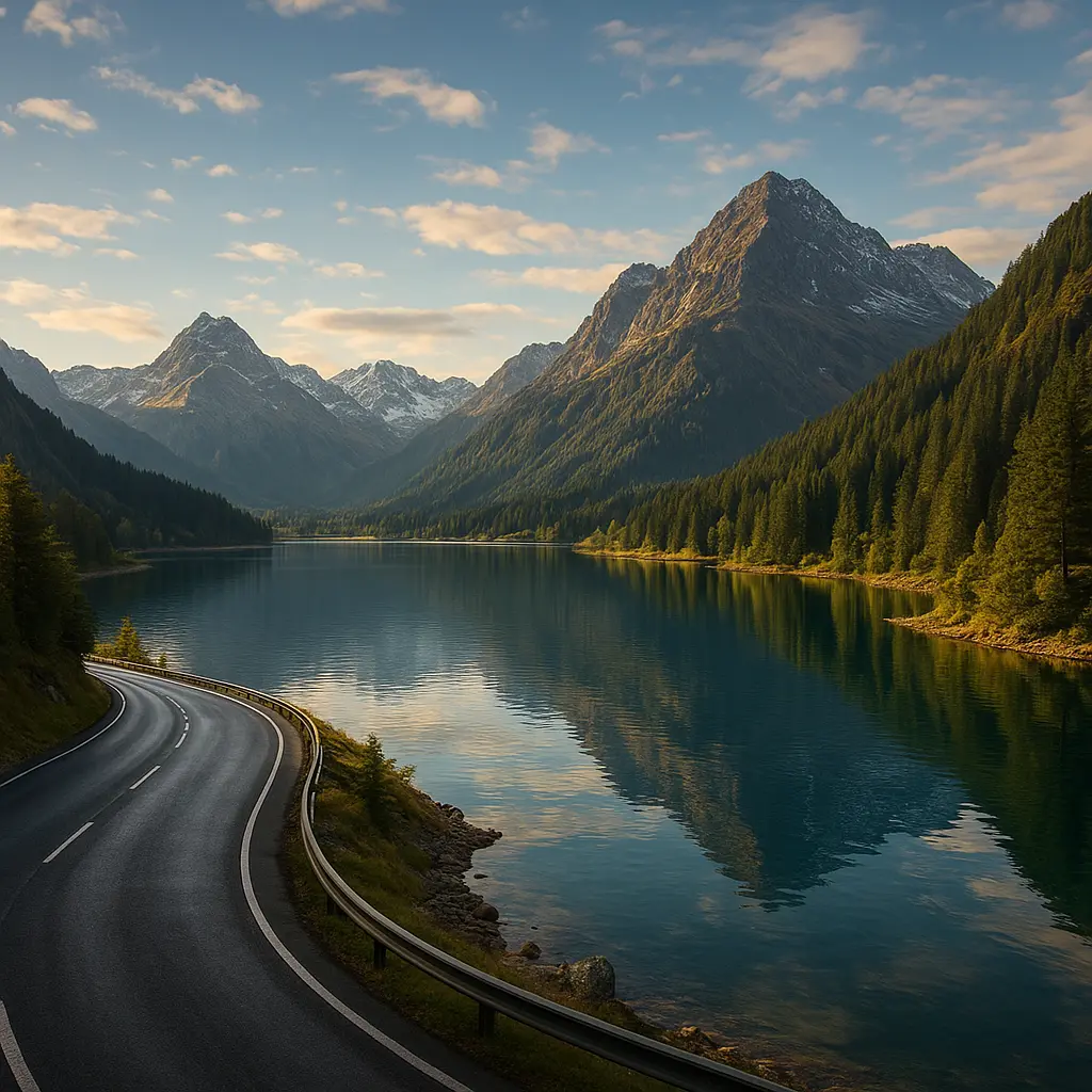 Panoramastrecke am See
